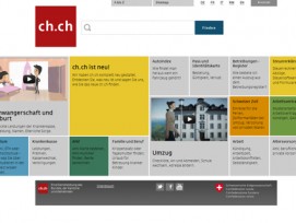 Kommt nach einem Redesign frisch, im Stil von Apps und Windows 8 daher: Das Portal «ch.ch».