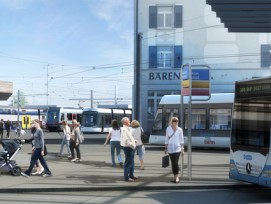 Verkehrsknoten Bahnhof Dietikon: Ab 2019 soll dort mit der Limmattalbahn auch ein Tram verkehren.