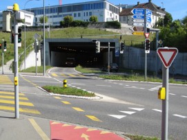 Im Kanton Aargau wurden 1500 Fussgängerstreifen überprüft und verbessert (im Bild: Sauerländertunnel Aarau).