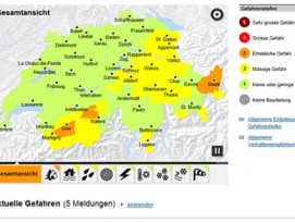 Das neue Naturgefahrenportal des Bundes vereinigt Informationen verschiedener Fachstellen.