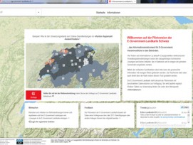 Die E-Government-Lösungen der Schweiz auf einer einzigen Karte.