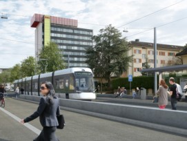 Eine Hürde ist genommen: Der Zürcher Kantonsrat sprach sich deutlich für den Kantonsbeitrag zugunsten der Limmattalbahn aus. Im Bild: So soll das Tram dereinst in Dietikon rollen.