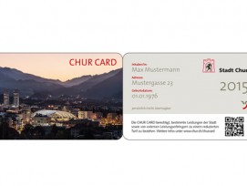 Nur wer eine solche «Chur Card» hat, profitiert in Einrichtungen der Stadt Chur künftig vom bisherigen Tarif. Alle anderen müssen tiefer in die Tasche greifen.