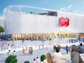 Aussenansicht der Mall of Switzerland in Ebikon LU.