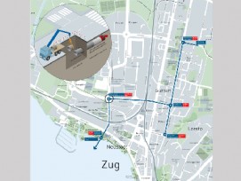 Grafik zum Microtunneling-Verfahren in Zug
