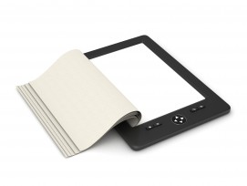 E-Reader mit Buchseite