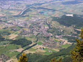 Gemeinde Bex VD von oben