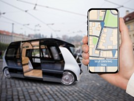 Bestellung eines Smart Taxis per Smartphone-App