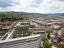 Luftbild des Sulzer-Areals in Winterthur