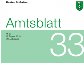 Screenshot des Titelblatts des Amtsblatts des Kantons St. Gallen