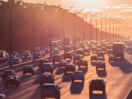 Pendelverkehr auf Autobahn