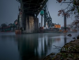 Bohrgerät LB 36 bei Aarebrücke in Koblenz