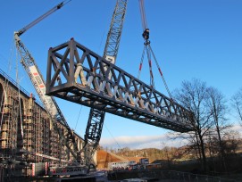 Stahlbrücke Saaneviadukt Gümmenen Bern