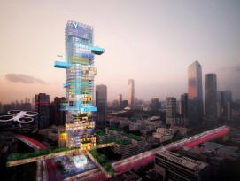 Shenzhen mit Vertiports (Visualisierung)