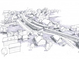 Visualisierung von neuem Bahnhof Jegenstorf