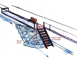 Zeichnung der Ausstiegsstelle entlang des Xlophonweges