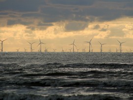 Windpark am Meer.