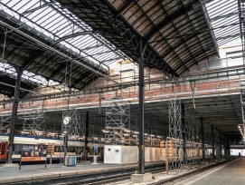 Sanierung der über hundert Jahre alten Perronhalle des Bahnhof Basel SBB