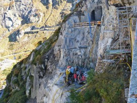 Bauarbeite zur neuen Spitallamm-Sperre