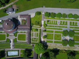 Luftaufnahme vom alten Krematorium in Luzern