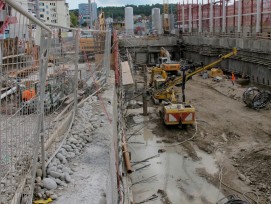 Baustelle zum Franklinturm in Zürich-Oerlikon