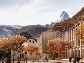 Visualisierung neues Schulhaus Zermatt