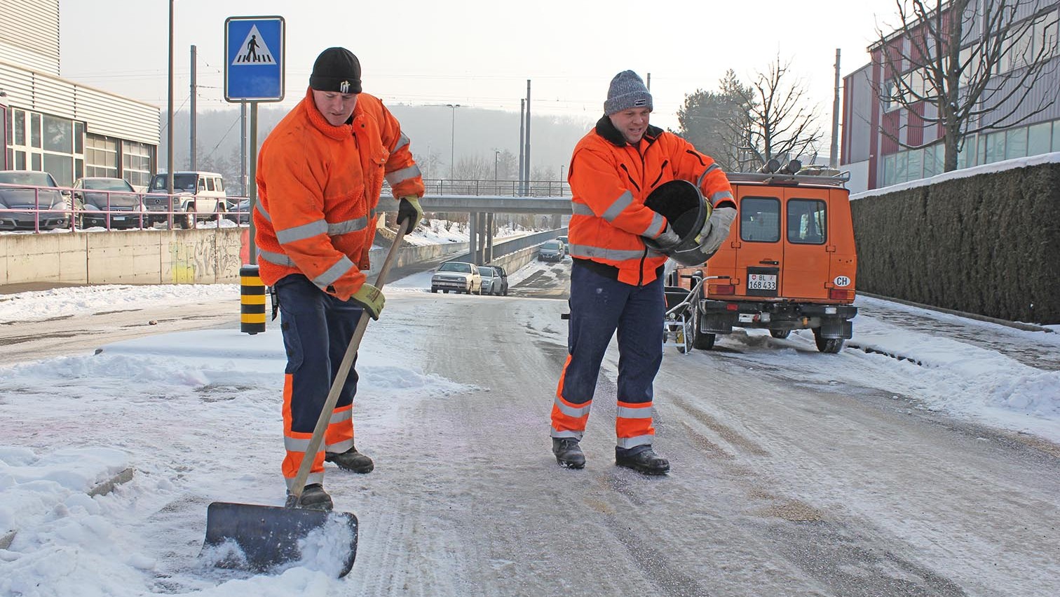 Winterdienst mit Tausalz