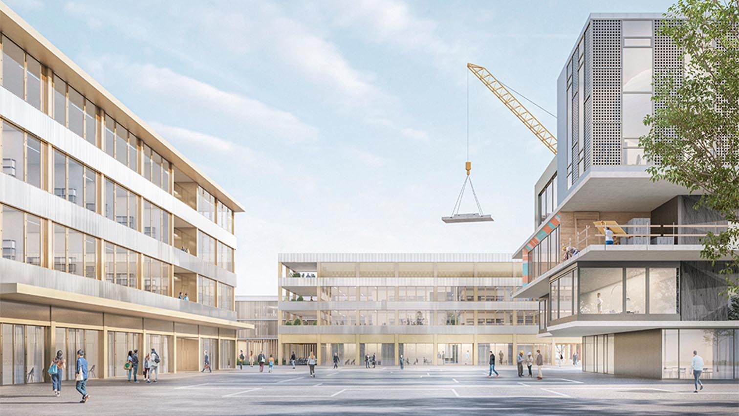 Visualisierung neuer Campusplatz der Empa