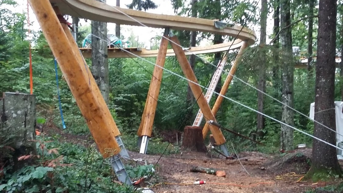 Schraubfundamente Baumwipfelpfad Neckertal