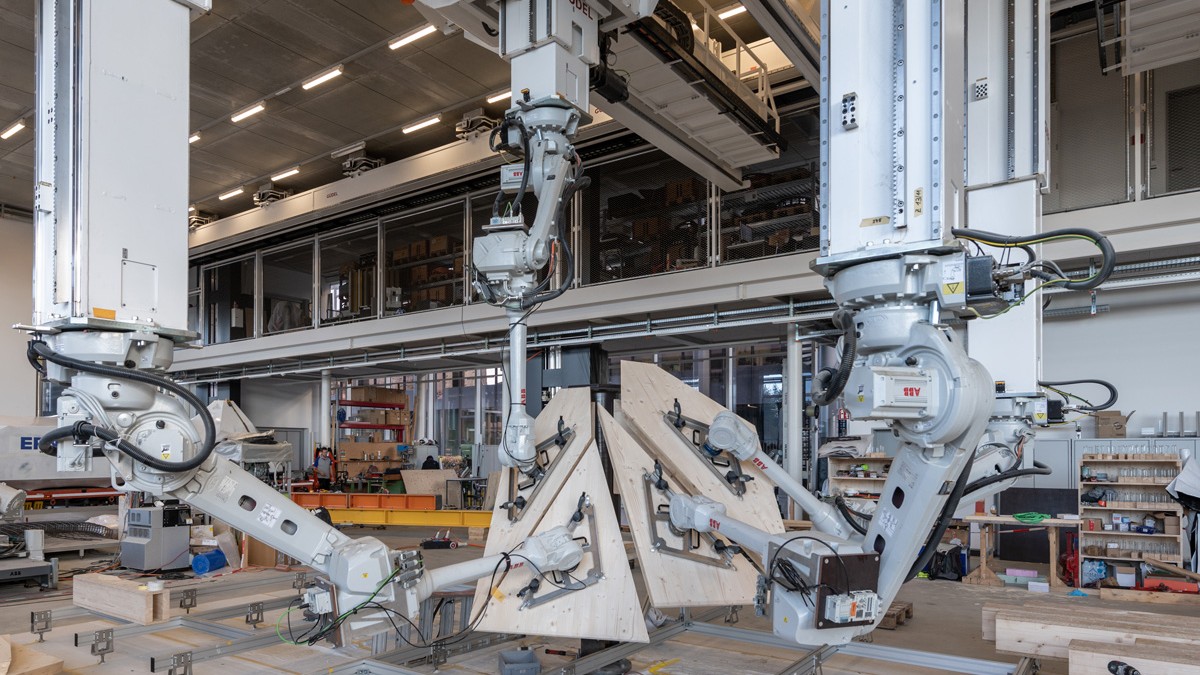 Roboter bauen Skulptur Semiramis der ETH Zürich