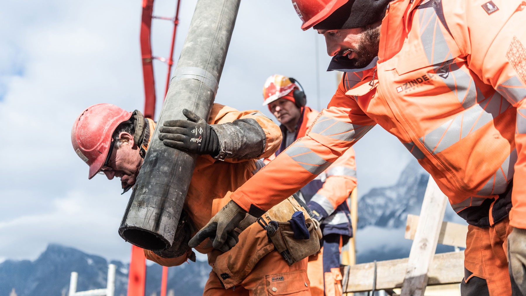 Einsatz CO2-neutraler Beton Klark auf Baustelle