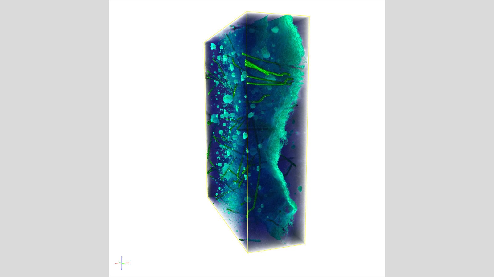 Visualisierung eines Risses im CT-Bild.