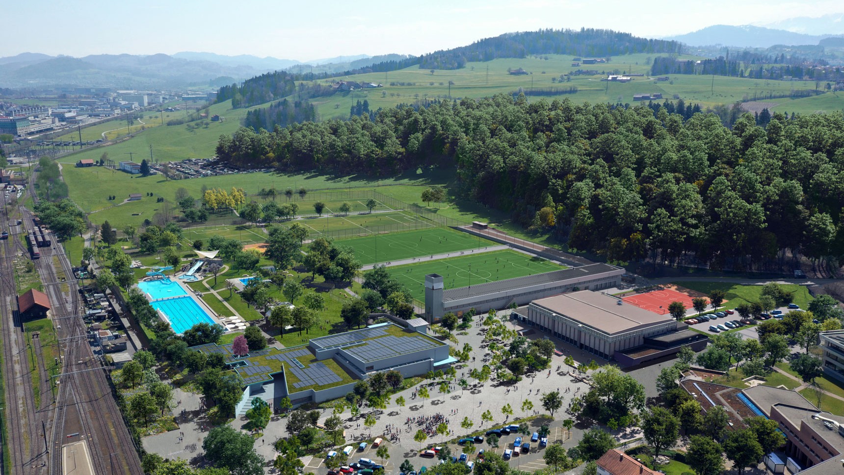 Visualisierungen Sportwelt Gossau St. Gallen Buechenwald