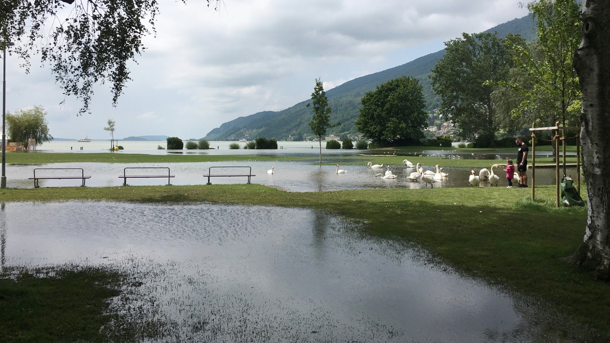 Bielerseeufer in Biel im Juli 2021