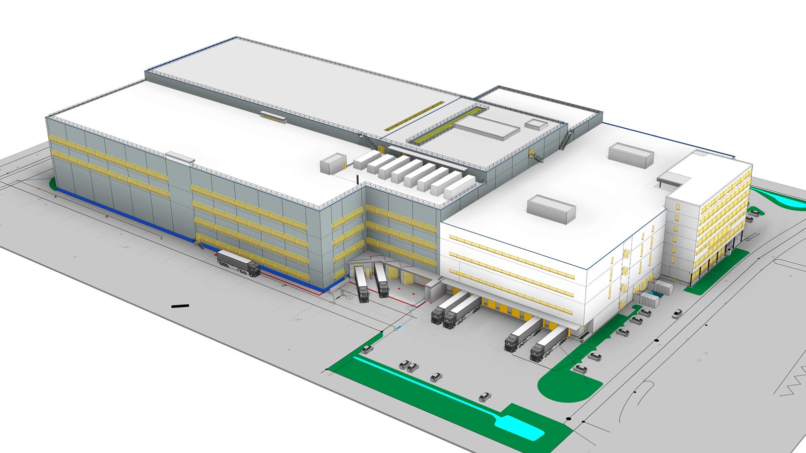 Visualisierung Ausbau Post Logistikzentrum Villmergen