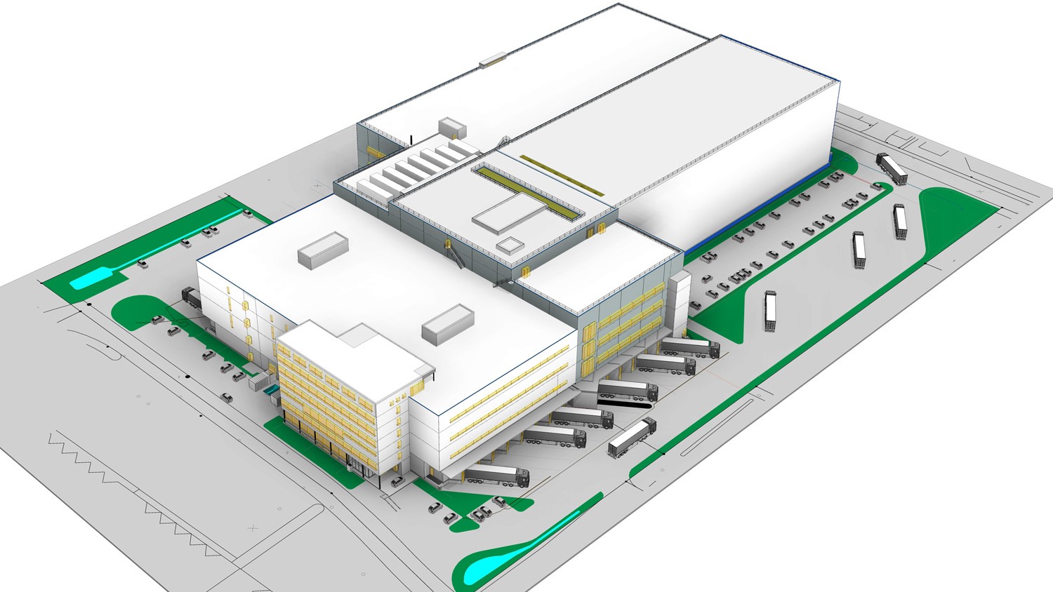 Visualisierung Ausbau Post Logistikzentrum Villmergen