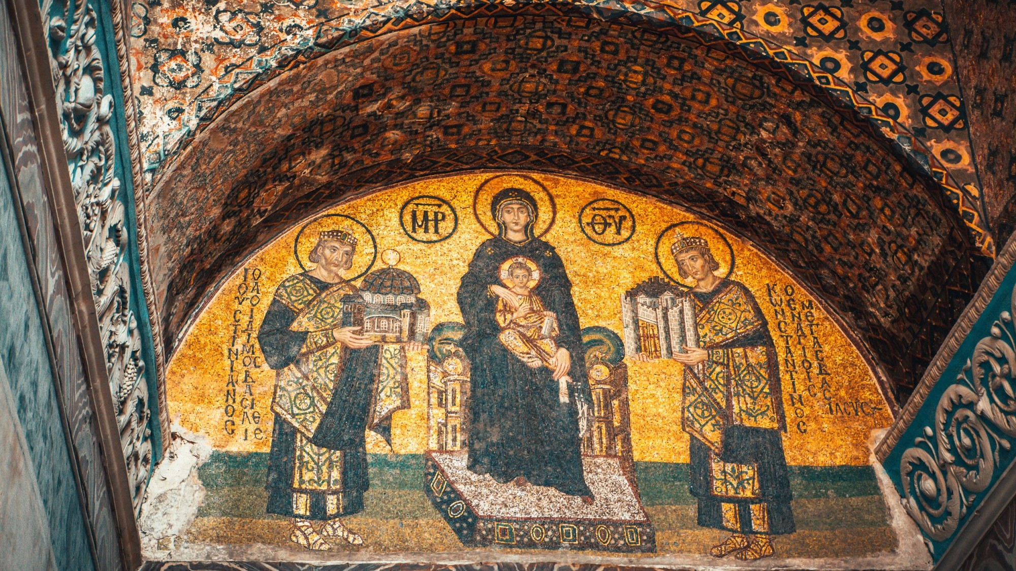 Inneres der Hagia Sophia im Mai 2021.