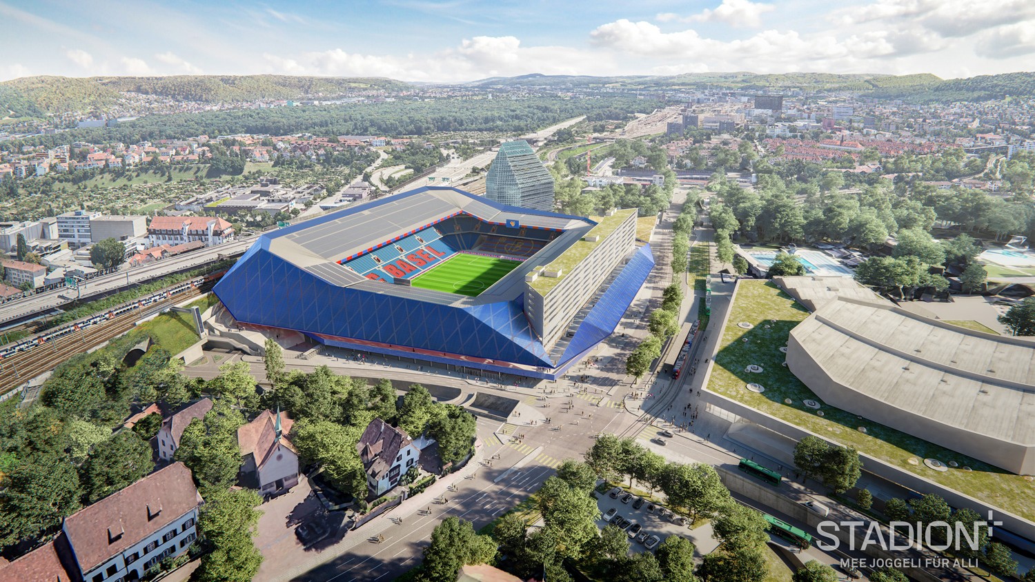 Visualisierung Erneuerung Stadion St. Jakob-Park Basel