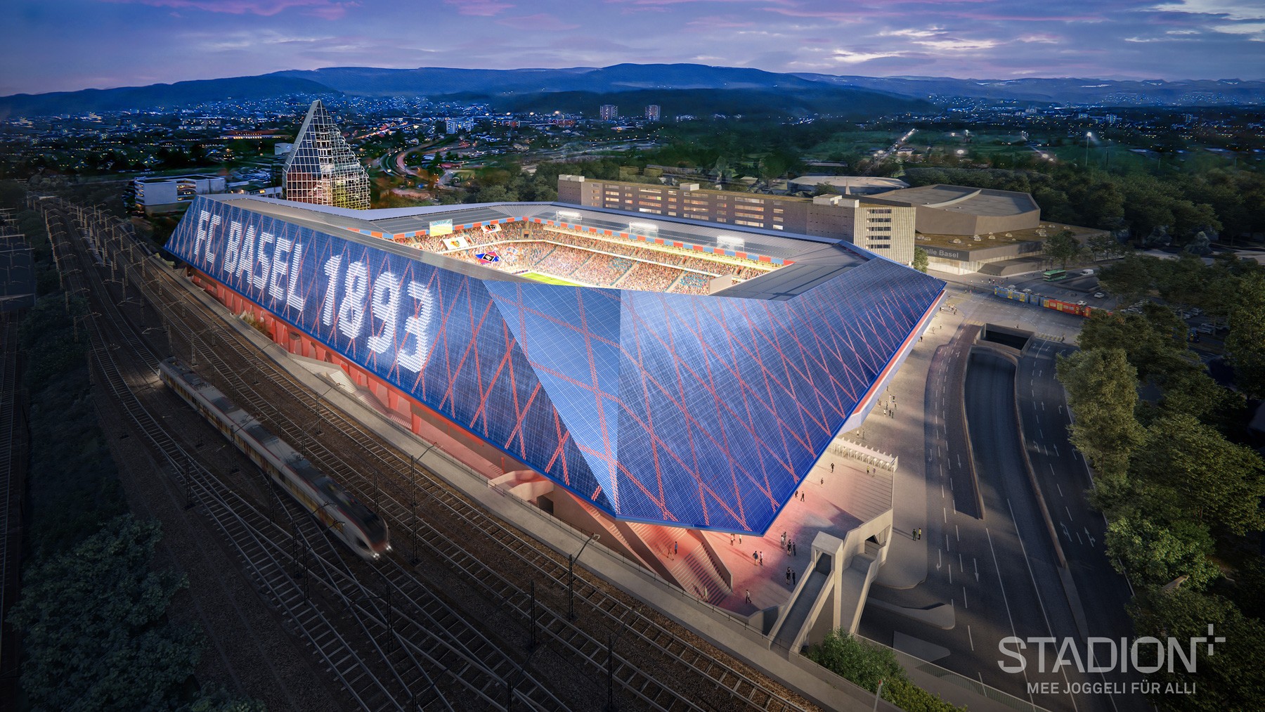 Visualisierung Erneuerung Stadion St. Jakob-Park Basel