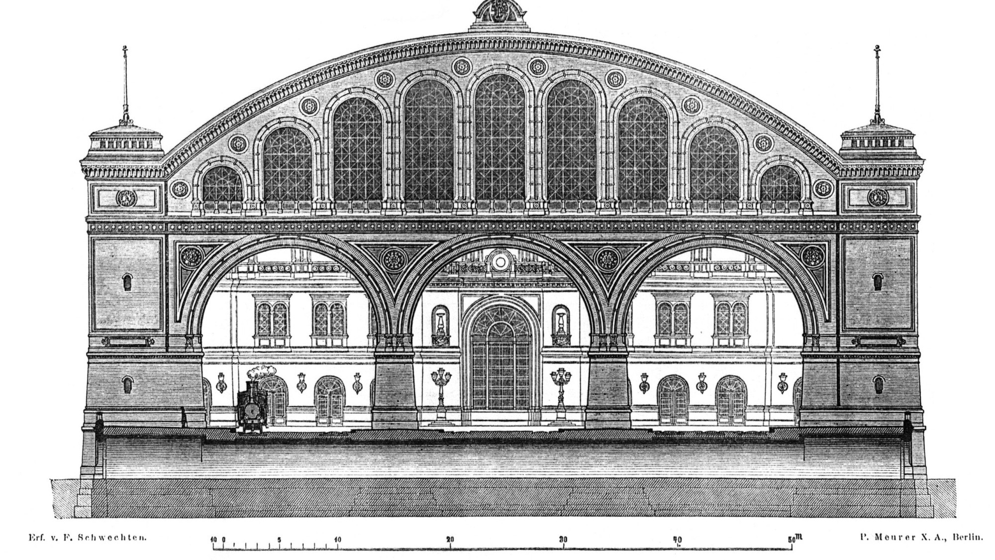 Die Frontseite des Anhalter Bahnhofs