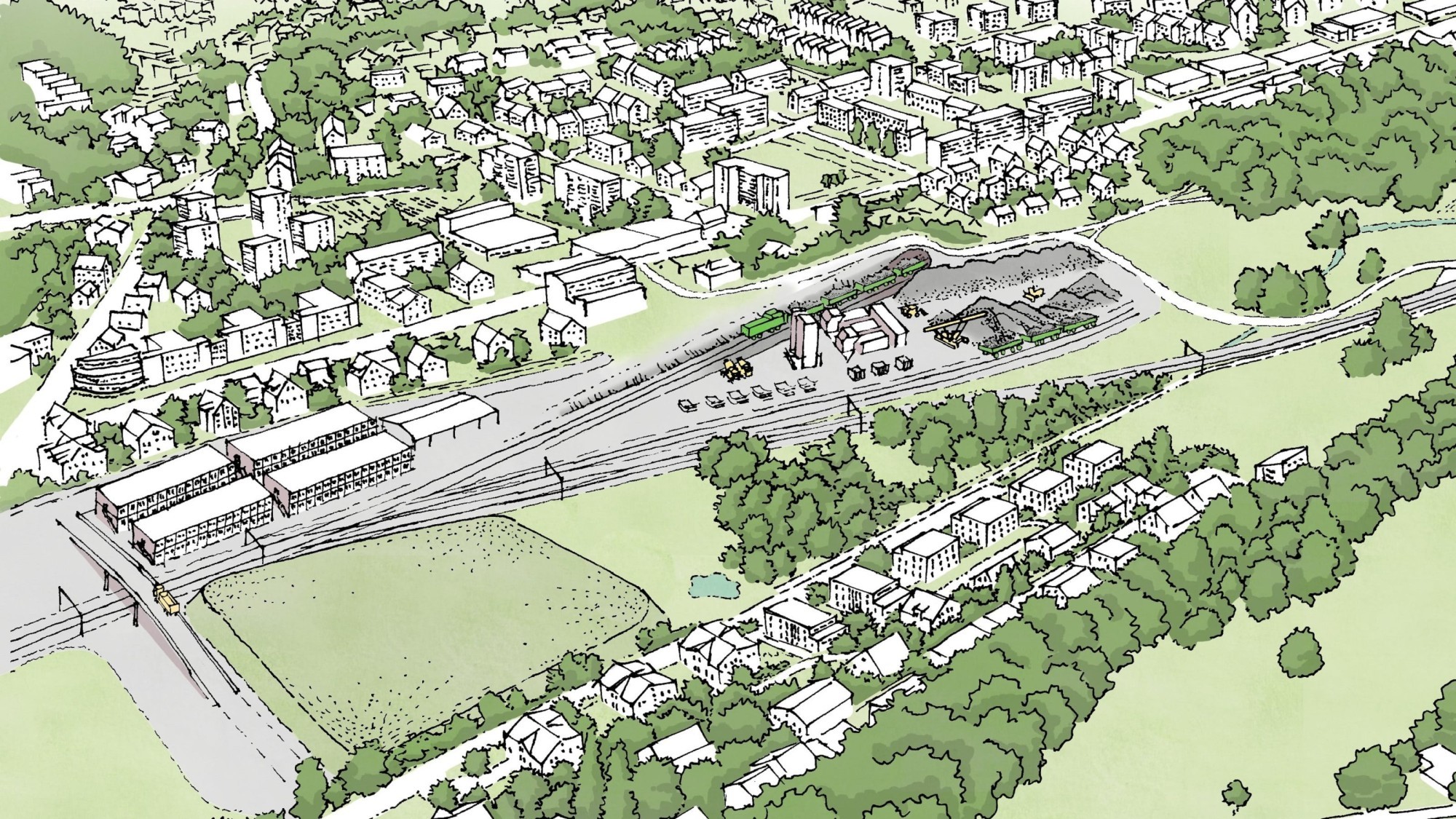 Durchgangsbahnhof Luzern Ebikon Bauphase
