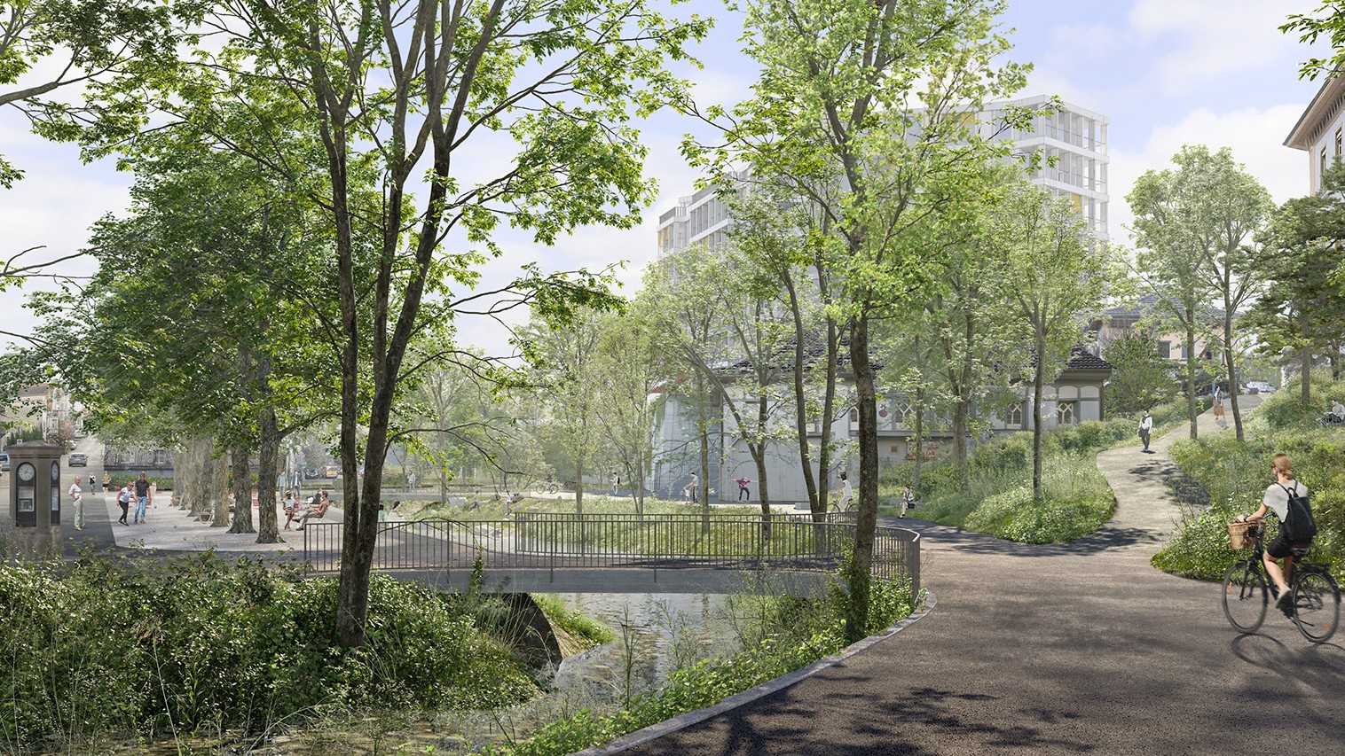 Visualisierung neuer Stadtpark in Liestal