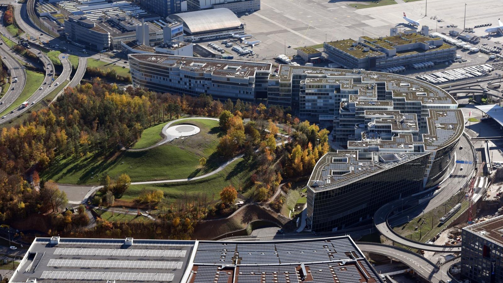 Luftbild Circle Flughafen Zürich