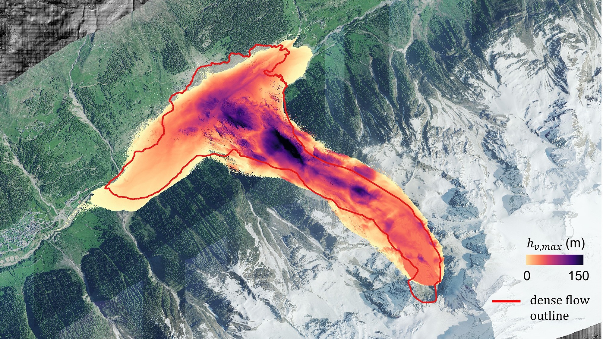 Simulation des Gletscherabbruchs bei Blatten