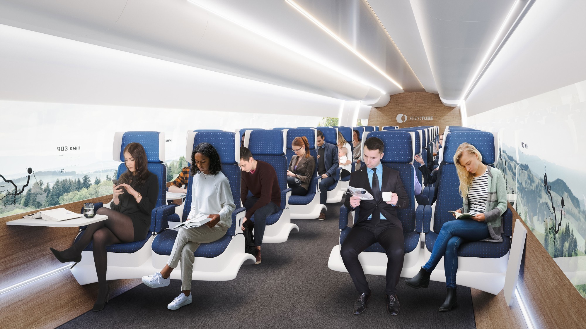Visualisierung zur Innenansicht im Eurotub-Pod