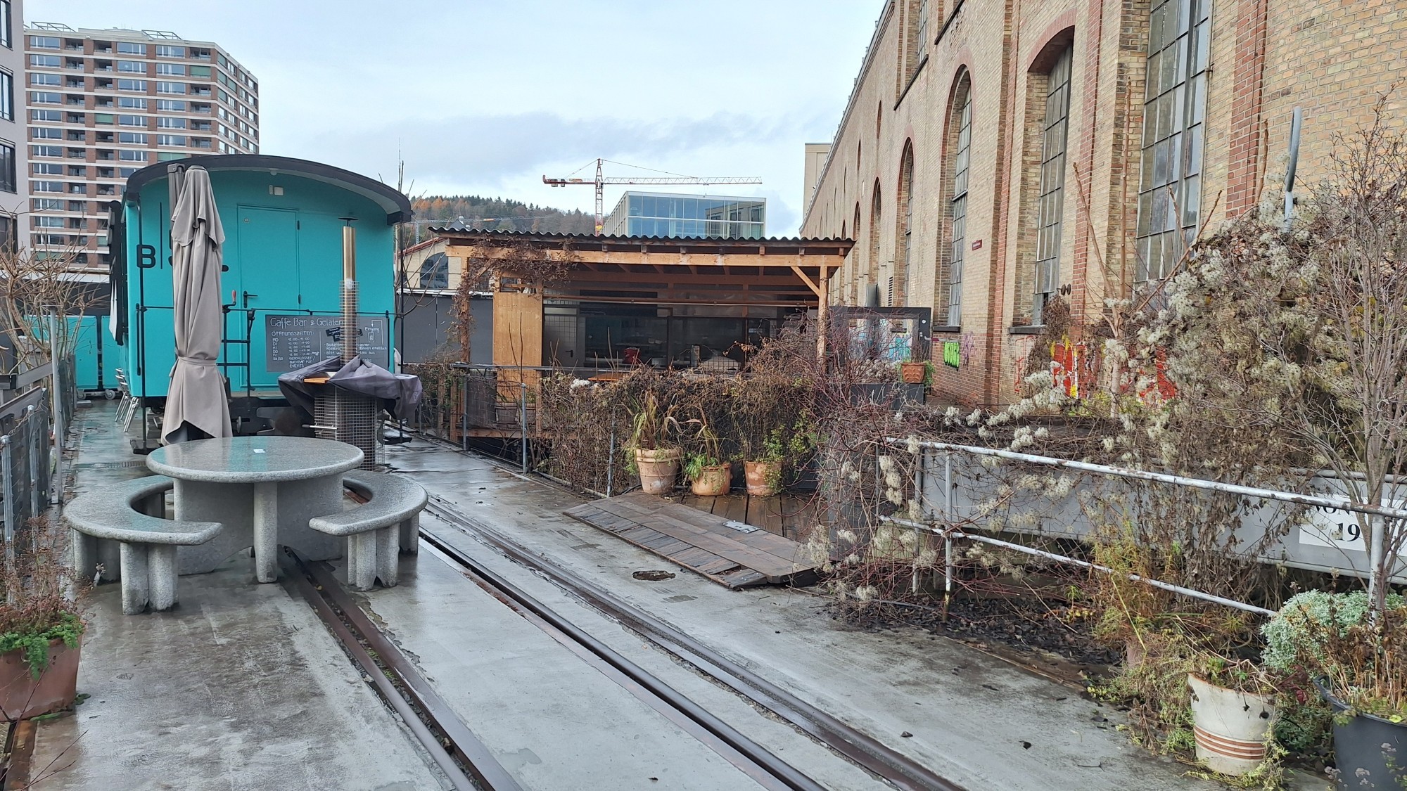 Das neue Stadtquartier Lokstadt in Winterthur: ehemalige Lok-Drehscheibe