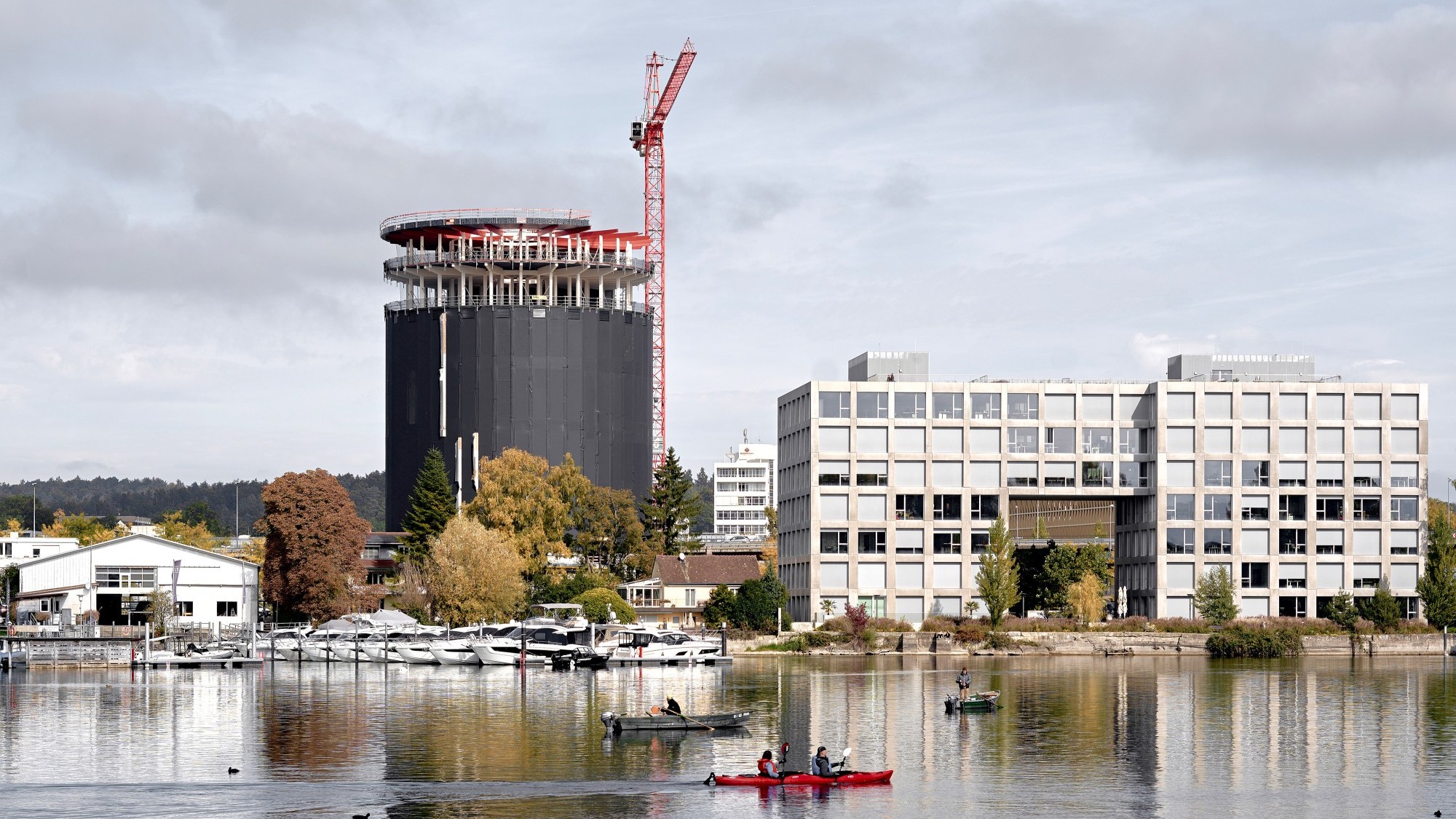 Das Asisi-Panorama in Konstanz während der Bauzeit.