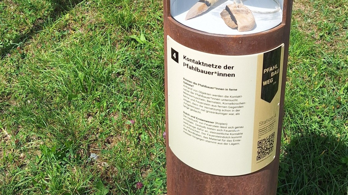 Station 4 des Pfahlbauwegs am Pfäffikersee