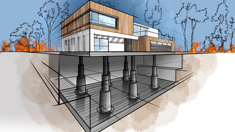 Visualisierung Haus-Bunker HiberTec Homes