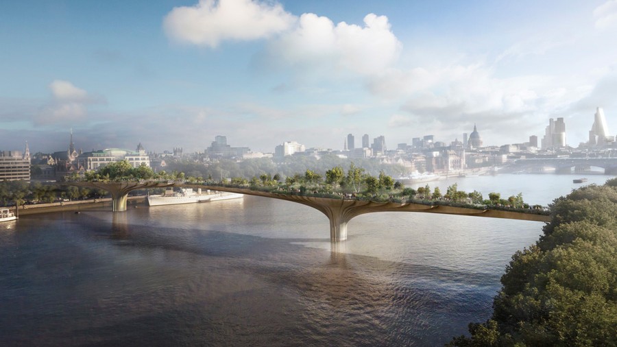 Visualisierung Garden Bridge in London